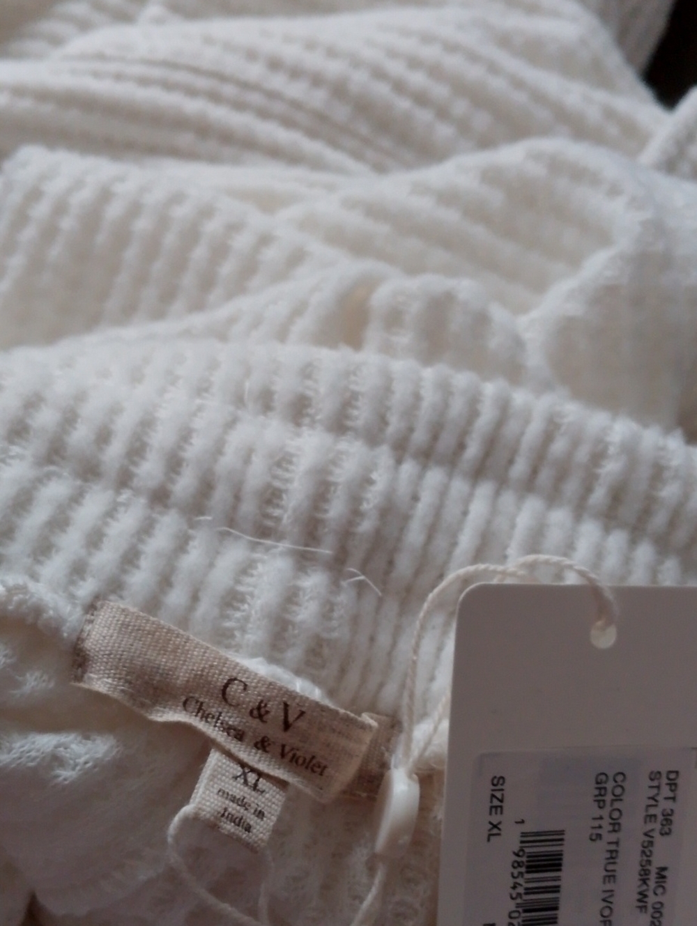 Atleasue Ivory XL Relaxed Cargo Waffle Knit Resort Travel Weekend Joggers New - Picture 4 of 6